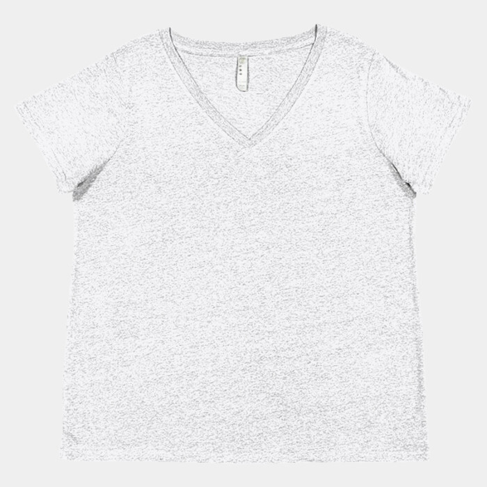 Women's Curvy Collection Fine Jersey V-Neck Tee Thumbnail