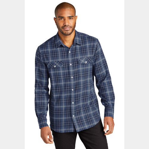 Long Sleeve Ombre Plaid Shirt Thumbnail