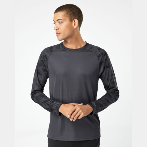 Unisex Cayman Performance Camo Colorblocked Long Sleeve T-Shirt Thumbnail