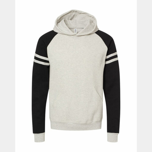 Unisex Nublend® Varsity Colorblocked Raglan Hooded Sweatshirt Thumbnail