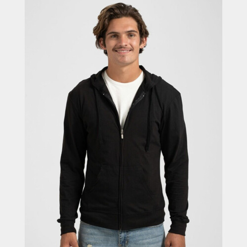 Unisex Beach Full-Zip Hooded Long Sleeve T-Shirt Thumbnail