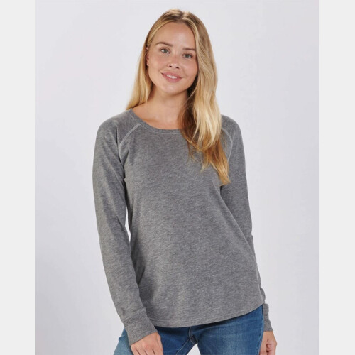 Women's Solid Preppy Patch Long Sleeve T-Shirt Thumbnail