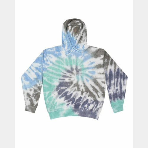 Unisex Tie-Dyed Cloud Inside-Out Fleece Hooded Sweatshirt Thumbnail