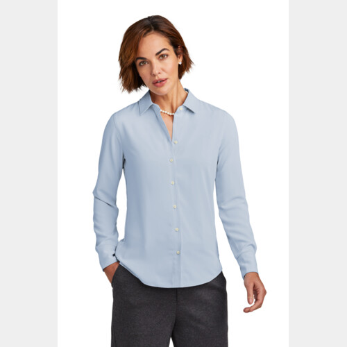 Women's Full Button Satin Blouse Thumbnail