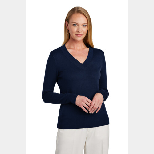 Women's Cotton Stretch V Neck Sweater Thumbnail