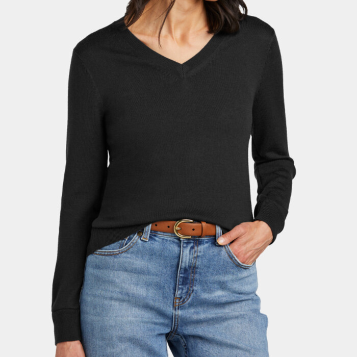 Women's Washable Merino V Neck Sweater Thumbnail