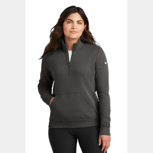 Women's Club Fleece Sleeve Swoosh 1/2 Zip Thumbnail
