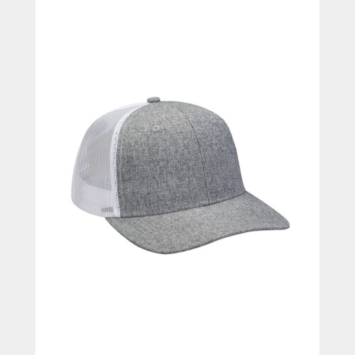 Heather Woven/Soft Mesh Trucker Style Cap Thumbnail