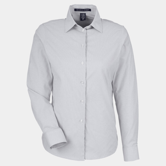Women's CrownLux Performance® Microstripe Dress Shirt Thumbnail