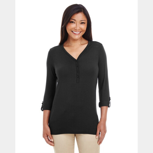 Women's Perfect Fit™ Y-Placket Convertible Sleeve Knit Top Thumbnail