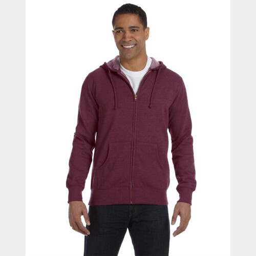 Unisex Heathered Full-Zip Hooded Sweatshirt Thumbnail