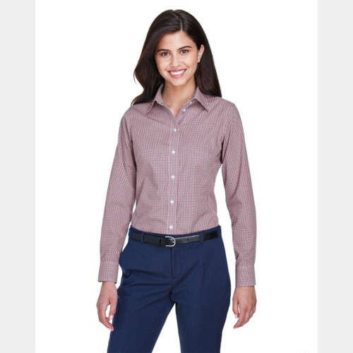 Women's Crown Collection® Gingham Check Woven Dress Shirt Thumbnail