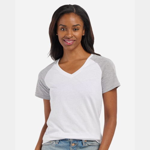 Women's Colorblocked V-Neck T-Shirt Thumbnail
