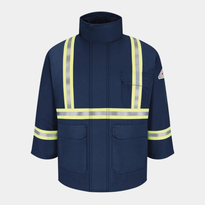 Men's Long Deluxe Parka With Reflective Trim - EXCEL FR® ComforTouch Thumbnail