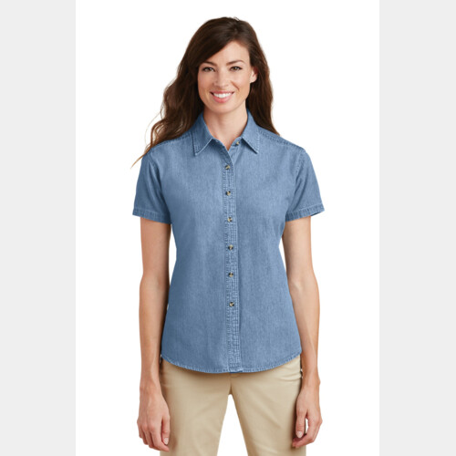 Women's Short Sleeve Value Denim Shirt Thumbnail