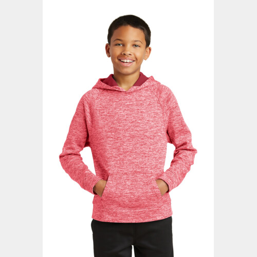 Youth PosiCharge ® Electric Heather Fleece Hooded Pullover Thumbnail