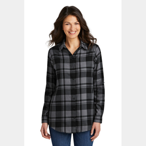 Women's Plaid Flannel Tunic Thumbnail
