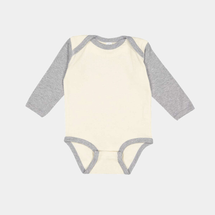 Infant Long Sleeve Baby Rib Bodysuit Thumbnail