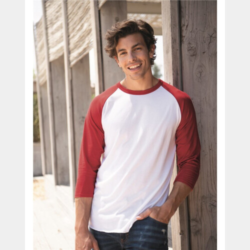 Premium Blend Ringspun Three-Quarter Sleeve Raglan Baseball T-Shirt Thumbnail