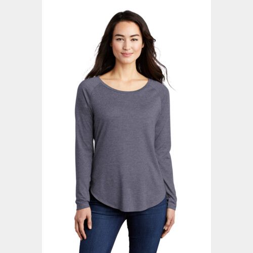 Women's PosiCharge ® Long Sleeve Tri Blend Wicking Scoop Neck Raglan Tee Thumbnail