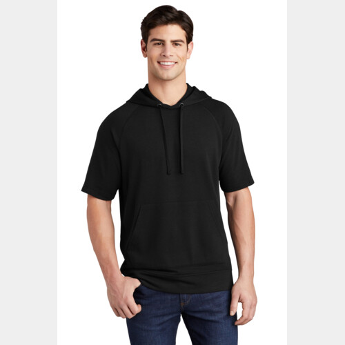 PosiCharge ® Tri Blend Wicking Fleece Short Sleeve Hooded Pullover Thumbnail