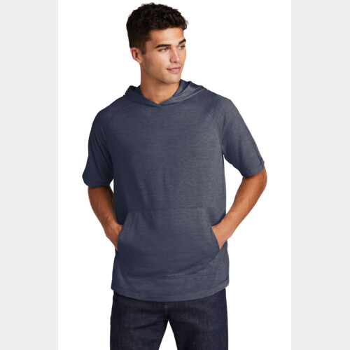PosiCharge ® Tri Blend Wicking Short Sleeve Hoodie Thumbnail