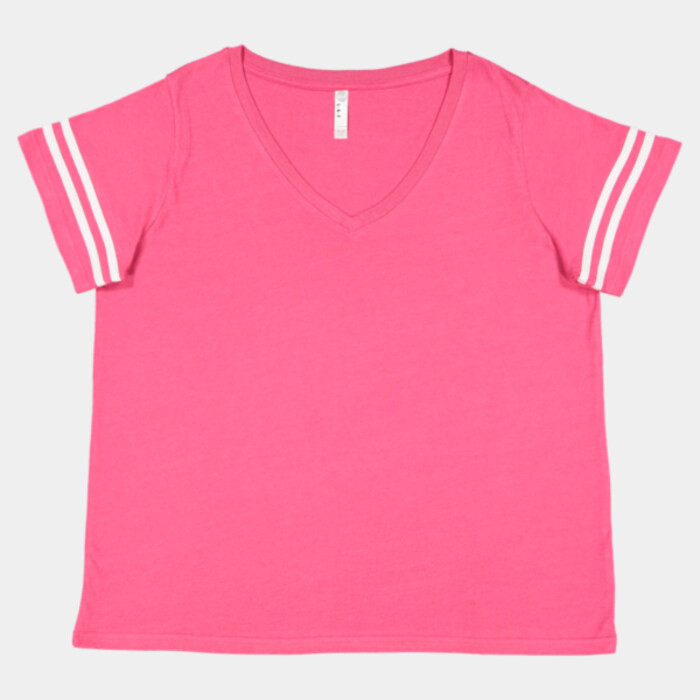 Women's Curvy Collection Vintage Football T-Shirt Thumbnail
