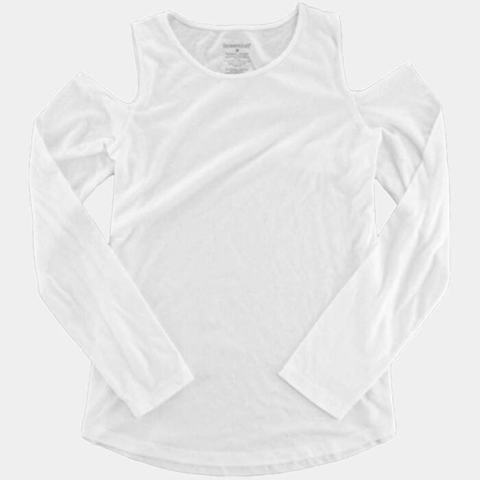 Women's Cold Shoulder Long Sleeve T-Shirt Thumbnail