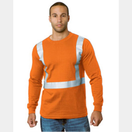 Men's USA-Made 50/50 Hi-Visibility Long Sleeve T-Shirt Thumbnail