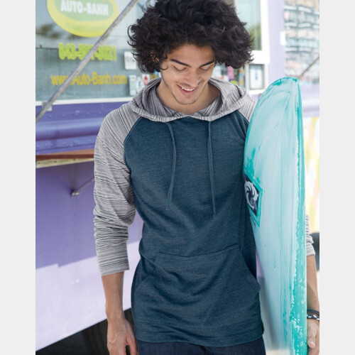 Yarn-Dyed Hooded Raglan T-Shirt Thumbnail