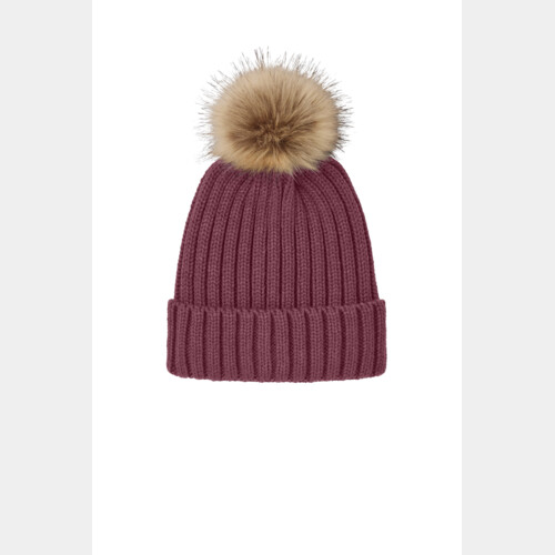 Faux Fur Pom Beanie Thumbnail