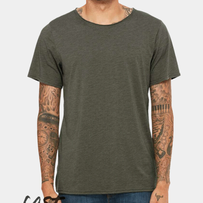 Fast Fashion Unisex Triblend Raw Neck Tee Thumbnail