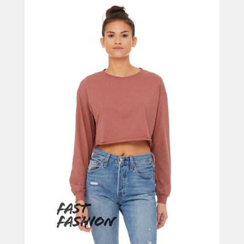 Fast Fashion Women's Cropped Long Sleeve Tee Thumbnail