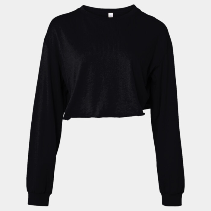 Fast Fashion Women's Cropped Long Sleeve Tee Thumbnail