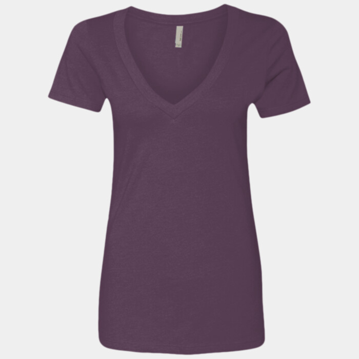 Women’s CVC Short Sleeve Deep-V Thumbnail