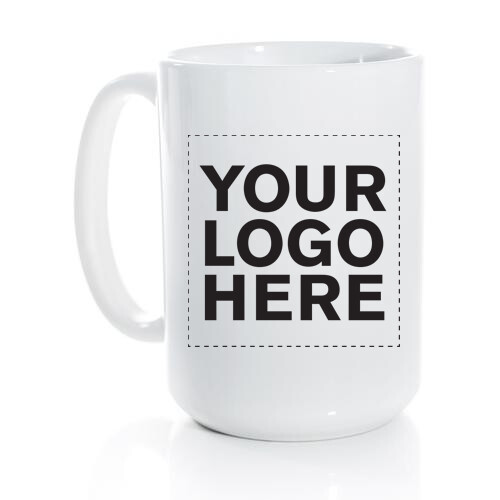 2-Sided 15oz. Personalized White Ceramic Coffee Mug Thumbnail